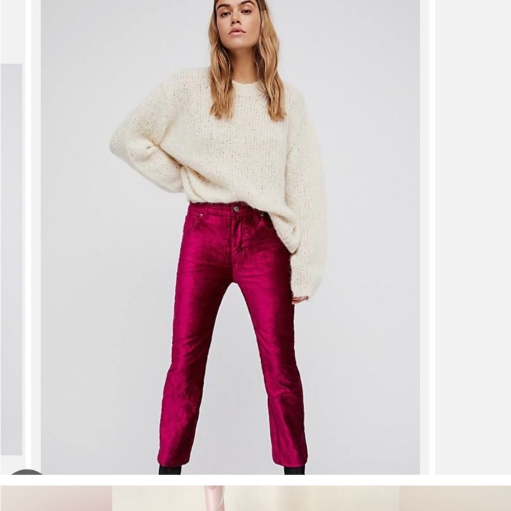 Free People Fuschia Pants